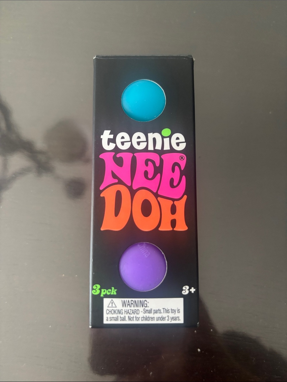 3-Pack NEE DOH Sensory Squeeze Balls - Blue, Green, Purple